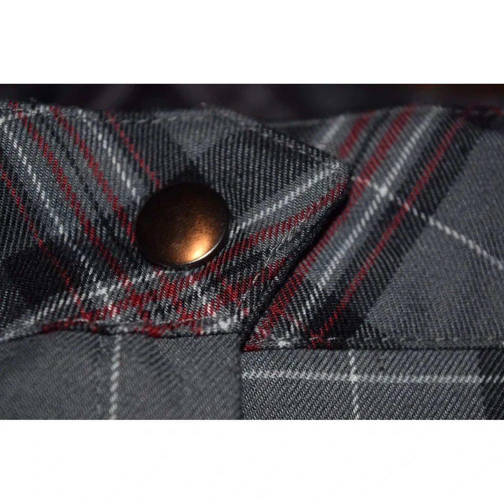 Beetlejuice Pleated Mini Skirt Women Medium Grey Red Plaid Beetle Goth‎